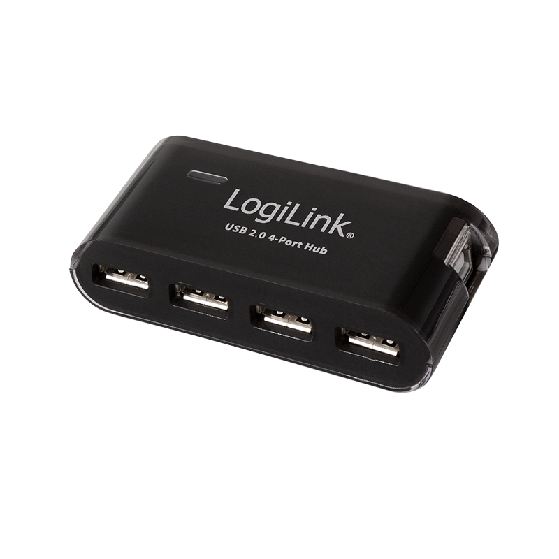 Hub USB2.0 4 ports noir + alimentation - UA0085