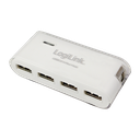 Hub USB2.0 4 ports blanc + alimentation - UA0086