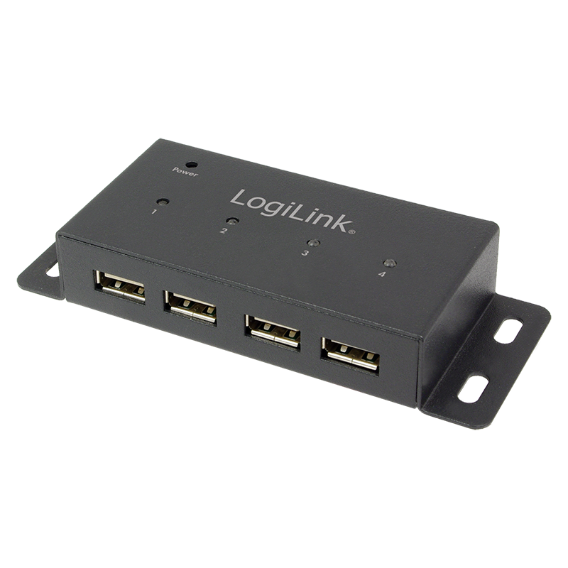 Hub industriel USB2.0 4 ports + alim - UA0141A