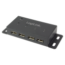 Hub industriel USB2.0 4 ports + alim - UA0141A