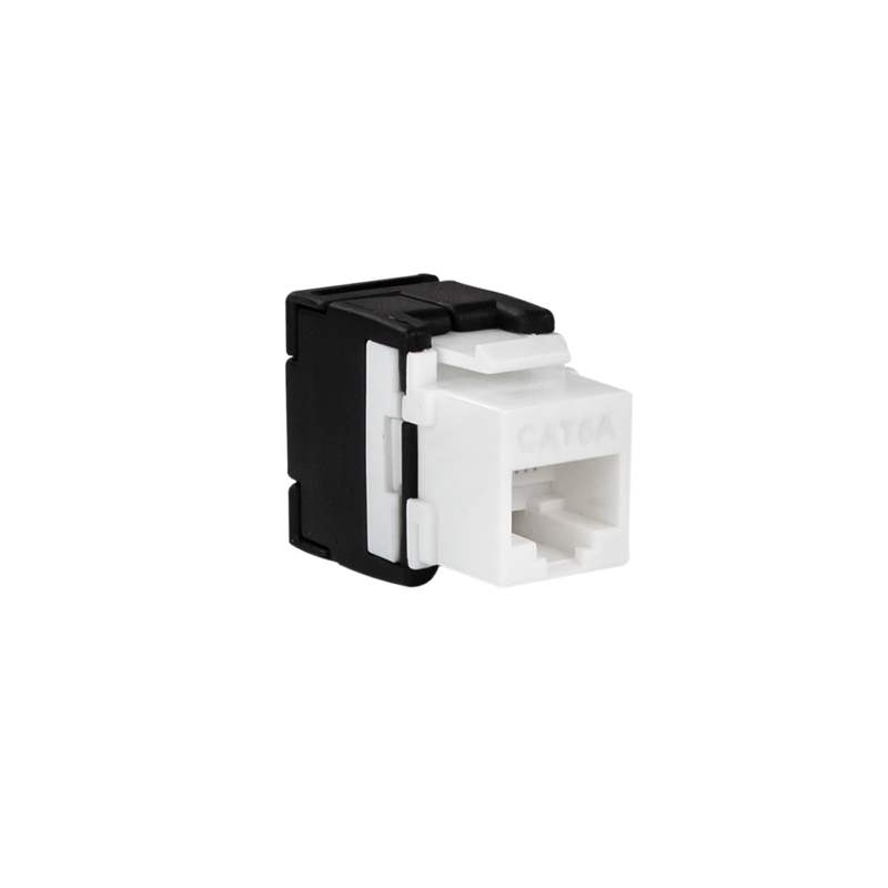 Embase Keystone RJ45 Cat6a CAD, non-blindé, AWG 22-26, sans outil, 17mm PoE++ 
