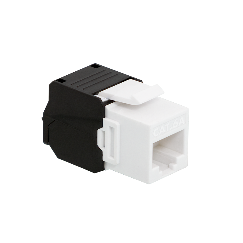 Embase Keystone RJ45 Cat6a CAD, non-blindé, AWG 22-26, sans outil, 16,6mm PoE++ 