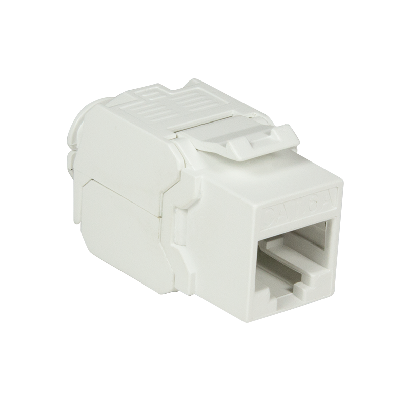 Embase Keystone RJ45 Cat6a CAD, non-blindé, AWG 22-24, sans outil, 16,5mm PoE++ 