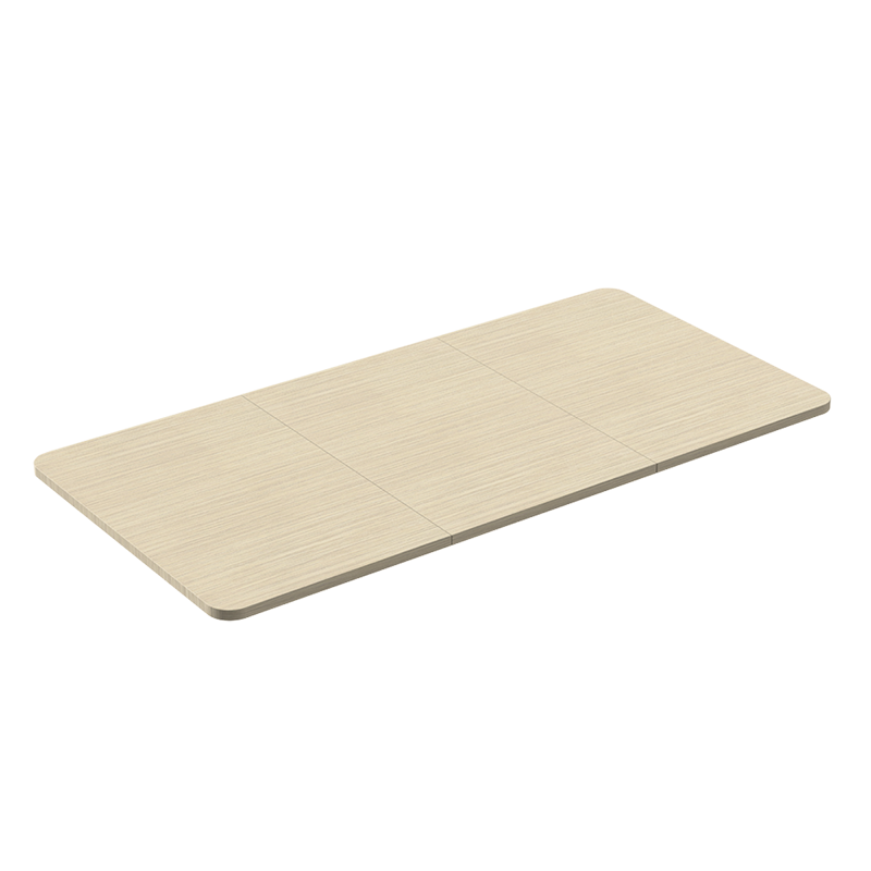 Plateau de bureau en bois 3 parties, 1200x600mm, bois clair 