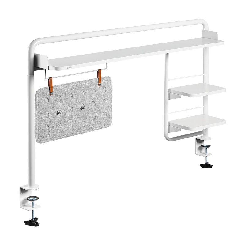 Support pour bureau à pince, 1161x218x757mm, blanc 