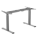 Pied de bureau réglable électriquement, pieds télescopiques triples, 2 moteurs, gris 