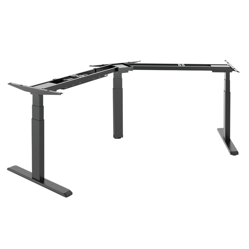 Structure de bureau assis-debout réglable électriquement, 3 moteurs, incliné à 120° 
