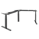 Structure de bureau assis-debout réglable électriquement, 3 moteurs, incliné à 120° 