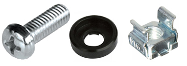 Kit de 50 écrous cage Rond noir + vis (M6)