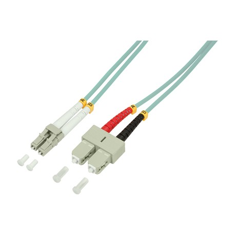 [1300222] Jarretière optique LC - SC Om4 Duplex Multimode 50/125µ 15,00m