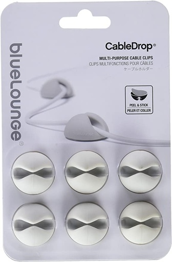 [1701109] Blue lounge cabledrop blanc (lot de 6)