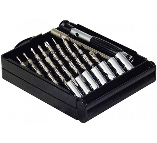 [1702050] Mini tournevis de précision - 28 embouts