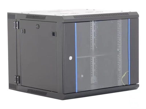[1500046] Coffret pivotant 19" 6U noir prof 550 mm