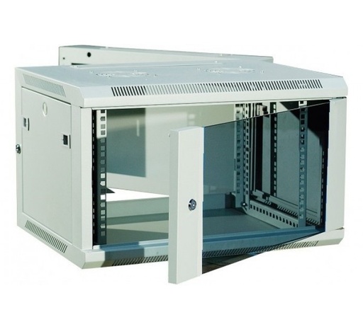 [1500047] Coffret pivotant 19" 9U gris prof 550 mm