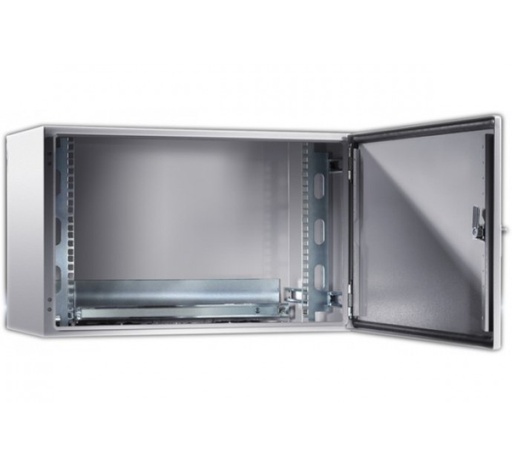 [1500055] Coffret mural pivotant étanche 19" 8U profondeur 473 mm (gris)