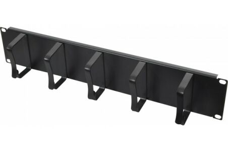 [1500711] Panneau support câbles 2U 19'' 5 anneaux métal