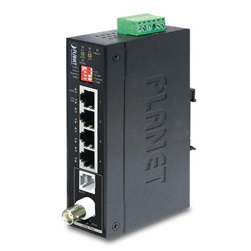 [1100002] PLANET SWITCH INDUST 4 PORTS POE - 1 VDSL2 BNC+RJ11 -40/75°C