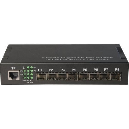 [1100048] Switch 8 ports SFP Gigabit fibre 1000SX/LX + 1 RJ45 Gigabit