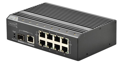 [1100067] DIGITUS Professional Commutateur PoE industriel 8 ports Ethernet rapide 