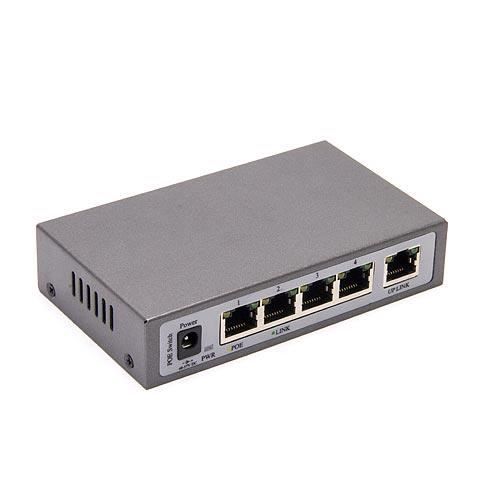 [1100070] DIGITUS Commutateur PoE industriel 4 ports Plug&Play avec 1 port Gigabit Uplink