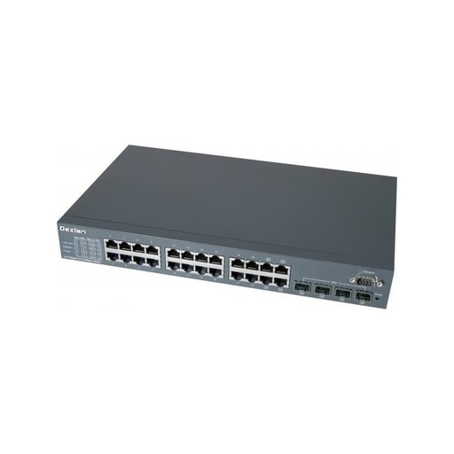 [1100145] Switch DEXLAN niveau 2+ 24 ports Gigabit + 4 sfp 100/1G