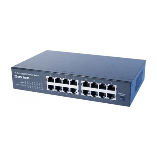 [1100163] Dexlan switch 16 ports Gigabit rackable 10" et 19"
