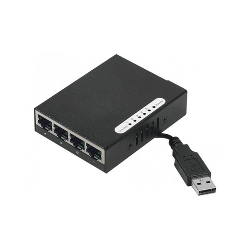 [1100206] DEXLAN Mini Switch réseau 5 ports 10/100 alimentable par...