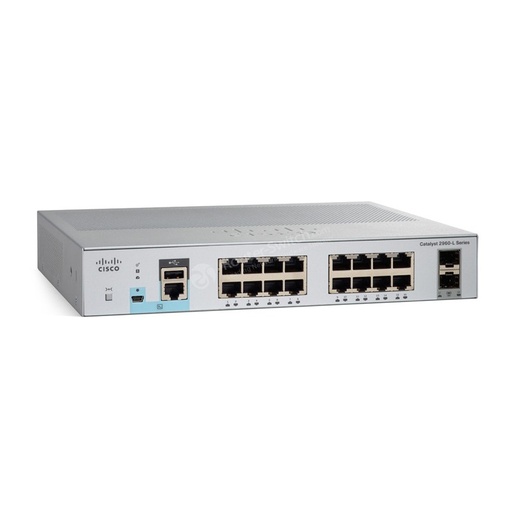 [1100804] Cisco Catalyst 2960L-16TS-LL Géré L2 Gigabit Ethernet (10/100/1000) 1U Gris