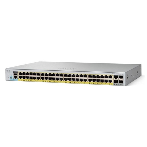 [1101203] Cisco WS-C2960L-48PS-LL - Switch Manageable PoE+ 48 Ports 10/100/1000 Mbps + 4 Ports SFP


