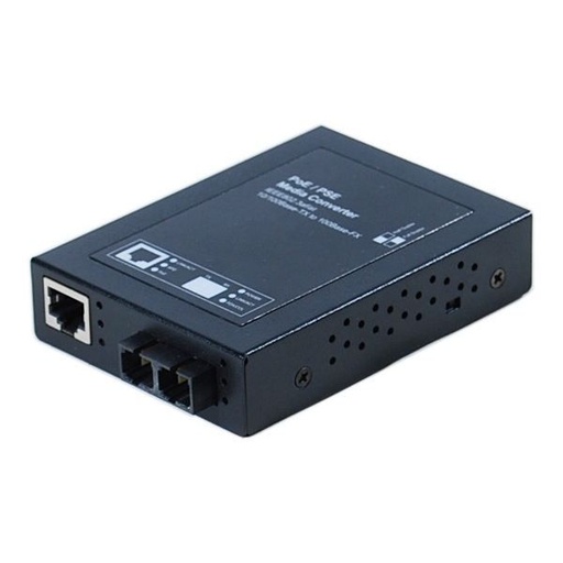 [1102003] DEXLAN Convert. Fibre 100FX 2KM / RJ45 Injecteur PoE+ 30W