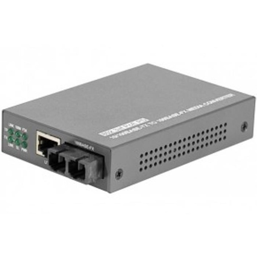 [1102018] Convert. auto-alimenté RJ45 PoE /Fibre 100FX multimode SC