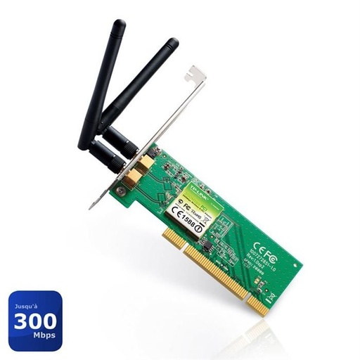 [1104302] Carte PCI WiFi TP-Link 802.11n 300MBPS MiMo 2T2R 2 antennes