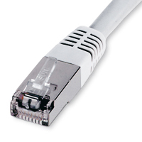 [1201016] Cordon blindé RJ45 CAT.5e FTP 1,00m Blanc