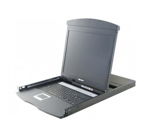 [1107915] Dexlan console lcd 19" dual rail kvm 8P VGA/PS2-USB + cab..