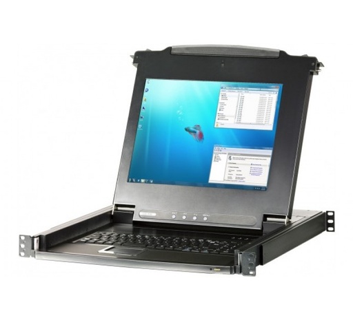 [1107916] Aten CL1016M console KVM LCD 17" mono rail 16P VGA/PS2-USB