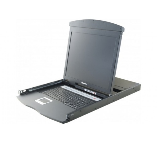 [1107917] Dexlan console lcd 19" dual rail kvm 16P VGA/PS2-USB +cab…