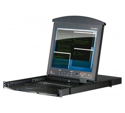 [1107923] Aten KL1508AN Console LCD 19" double rail & KVM 8 ports C…