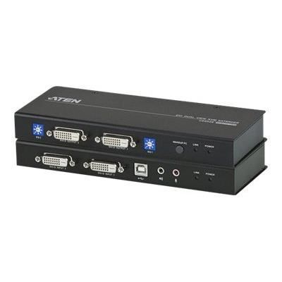 [1108512] Aten CE604 prolong.kvm double ecran DVI/USB/AUDIO/RS232 60M