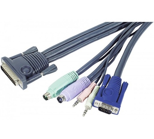 [1109105] Aten 2L-170xP Cordon KVM VGA/PS2 + audio - 1.80m