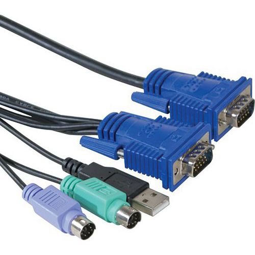 [1109110] Dexlan cordon combo kvm VGA/PS2+USB - 1,8m