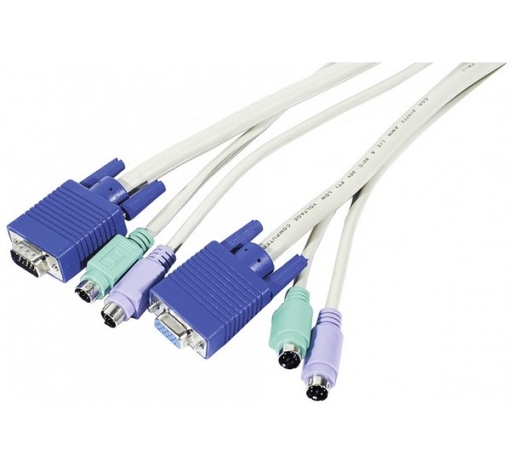 [1109113] Cordon KVM VGA M/F et PS2 M/M - 5,0M