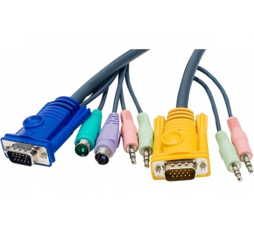 [1109128] Aten 2L-5302P cordon kvm VGA/PS2+AUDIO, 1,80 m