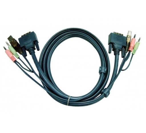 [1109146] Aten 2L-7D02UI cordon KVM DVI-I/USB/audio - 1,80M