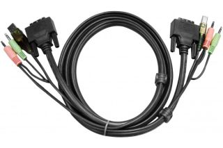 [1109153] Aten 2L-7D03UI cordon KVM DVI-I/USB/audio - 3,00M