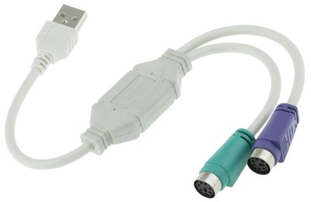 [1109306] Convertisseur USB - 2 prises Clavier/Souris en PS2 MiniD…