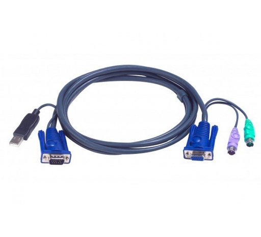[1109311] Cable kvm ATEN 2L-5502UP VGA-USB-PS2 - 1,80M