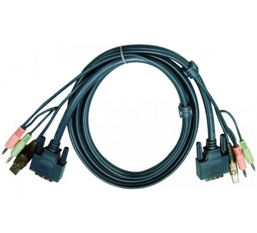[1109315] Aten 2L-7D02UD cordon KVM DVI/USB/Audio Dual Link - 1,80M