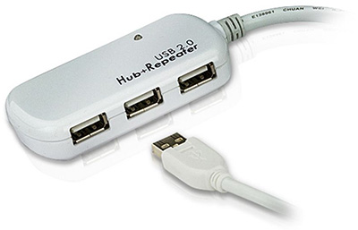 [1109316] Aten UE2120H rallonge amplifiée USB 2.0 -12m + hub 4 Port