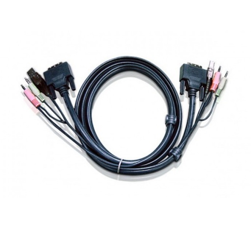 [1109317] Aten 2L-7D03UD cordon KVM DVI/USB/Audio Dual Link - 3M