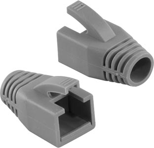 [1401029] Manchons Snagless RJ45 diamètre 8mm Gris par 10